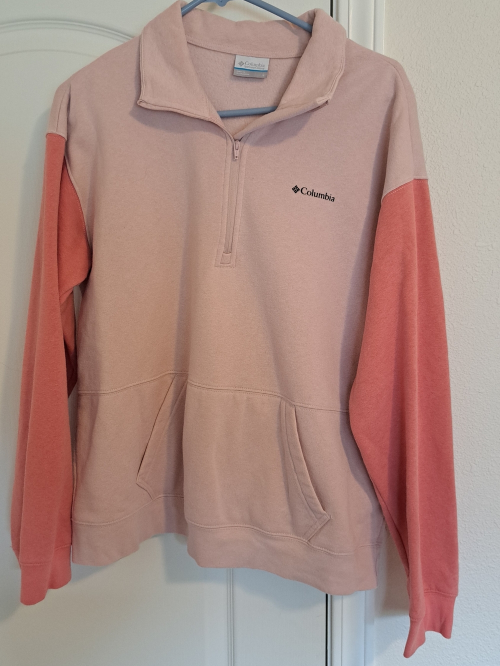 Columbia Pink and Coral Half-Zip Pullover